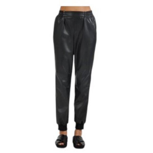 ATM Vegan Leather Jogger Black Medium NWT - Picture 1 of 3